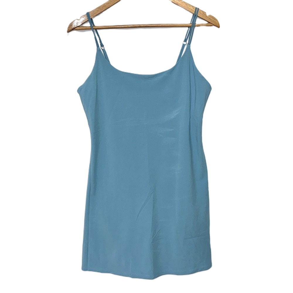 Womens Abercrombie & Fitch Blue Spaghetti Strap Slip Dress Shapewear Size Medium